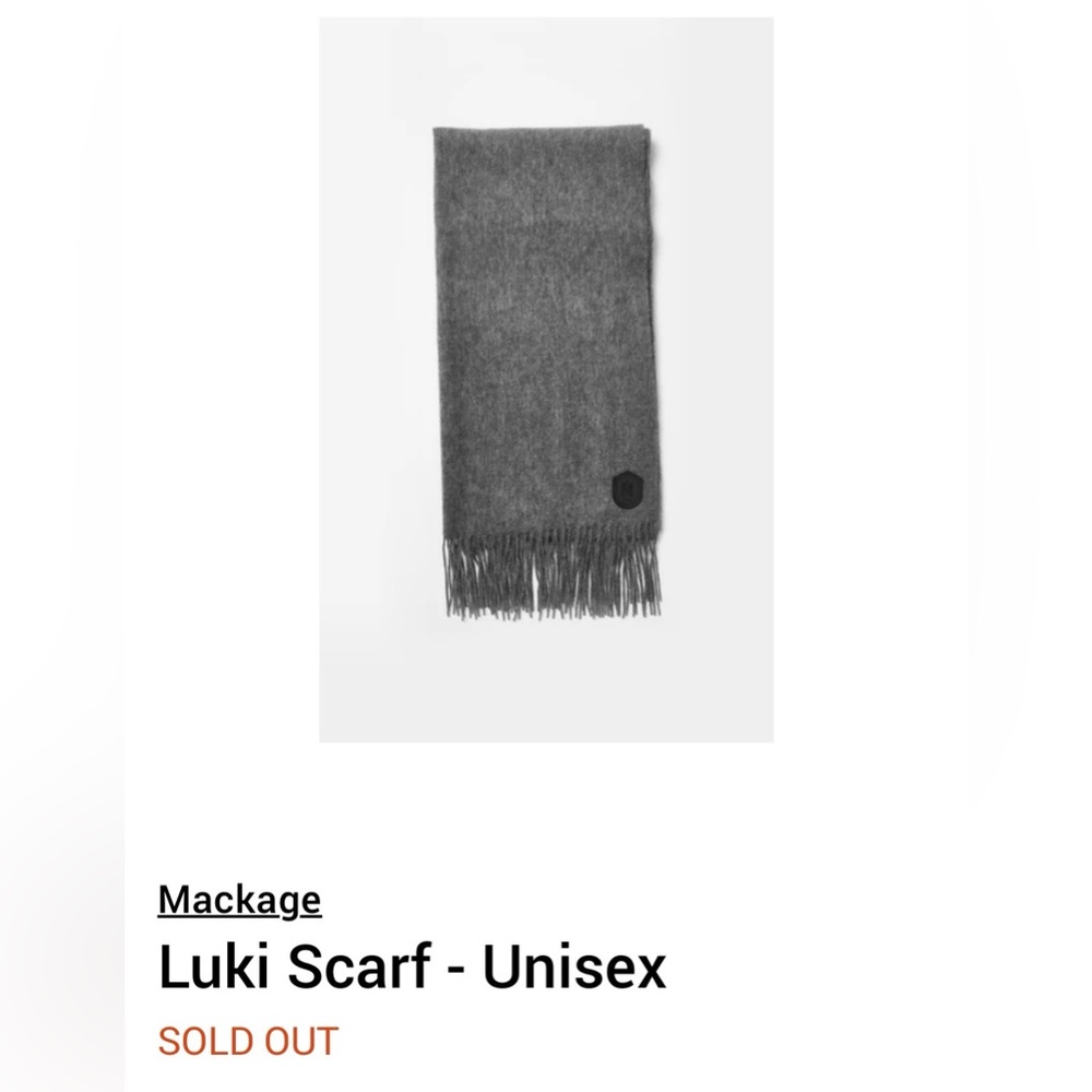 NWT Mackage LUKI Scarf Color Berry - Picture 12 of 13